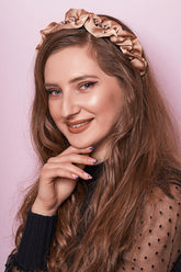 Bentita Aplicatii Perle Satin Bej